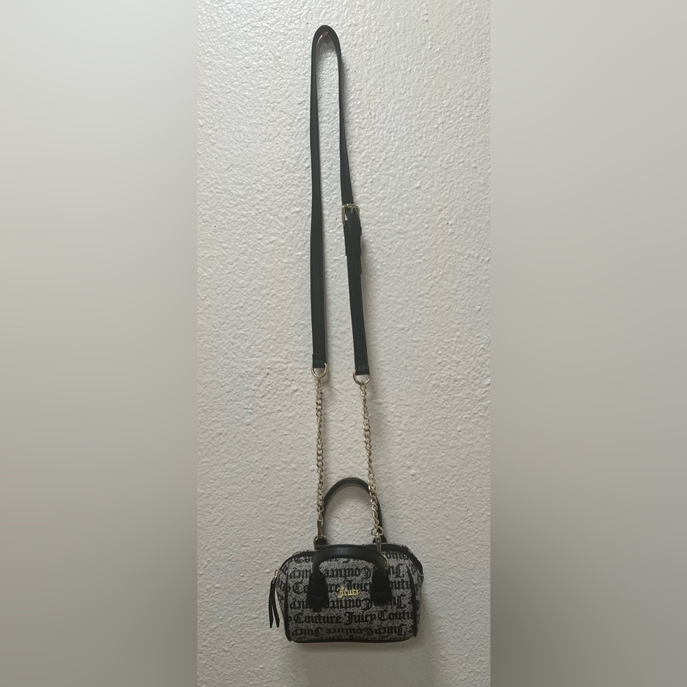 Juicy Couture Black and Gold Mini Crossbody Bag